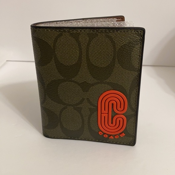 Coach North/South Slim Bill Wallet In Signature Canvas With Coach Patch - Picture 8 of 8